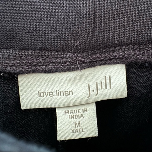 J. Jill Love Linen dark blue linen pant Size Medium Tall - Picture 4 of 6